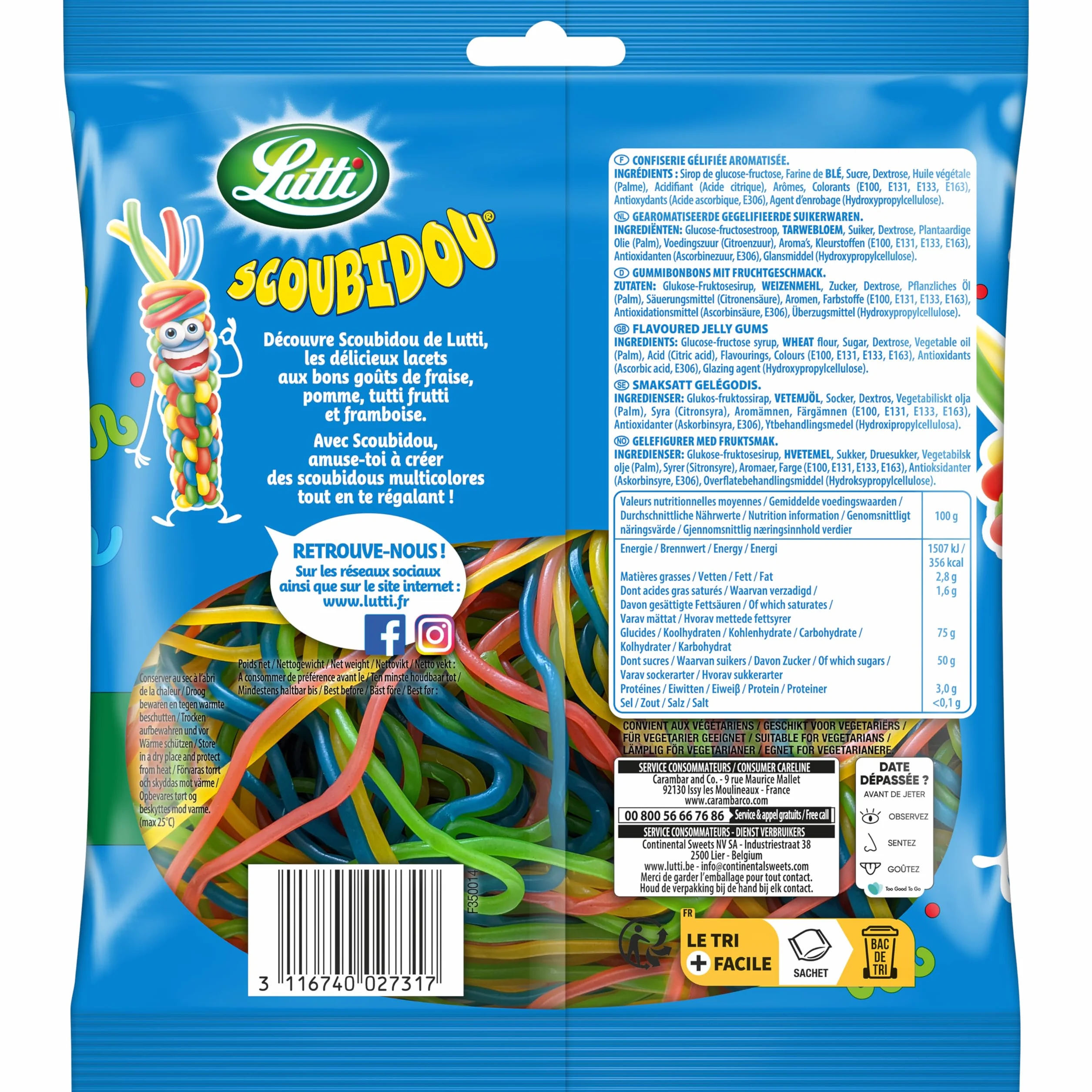 Scoubidou Bonbons Gélifiés, 200g