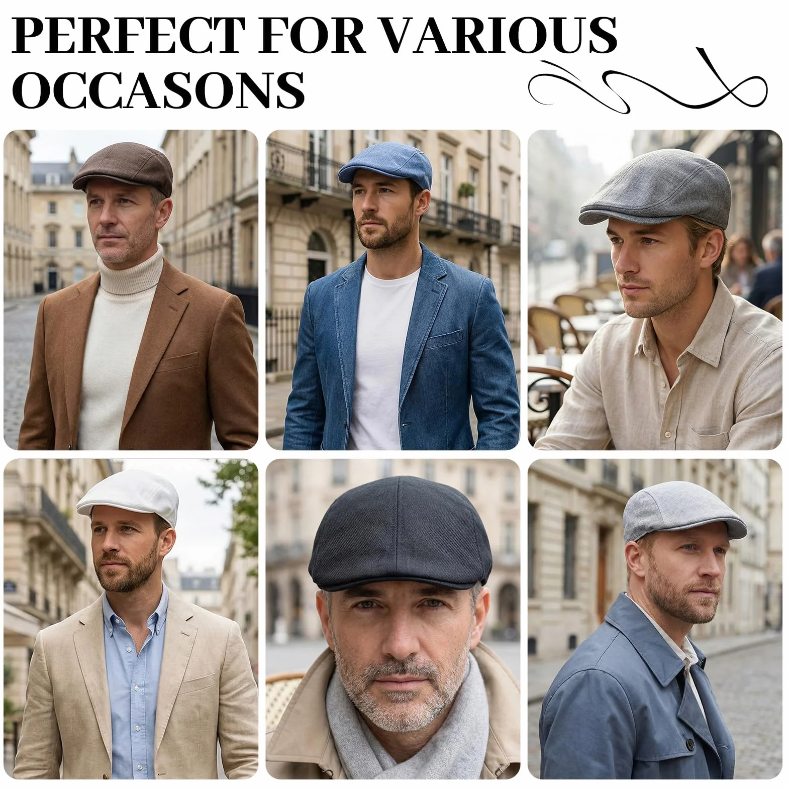 Casquettes Plates pour Hommes