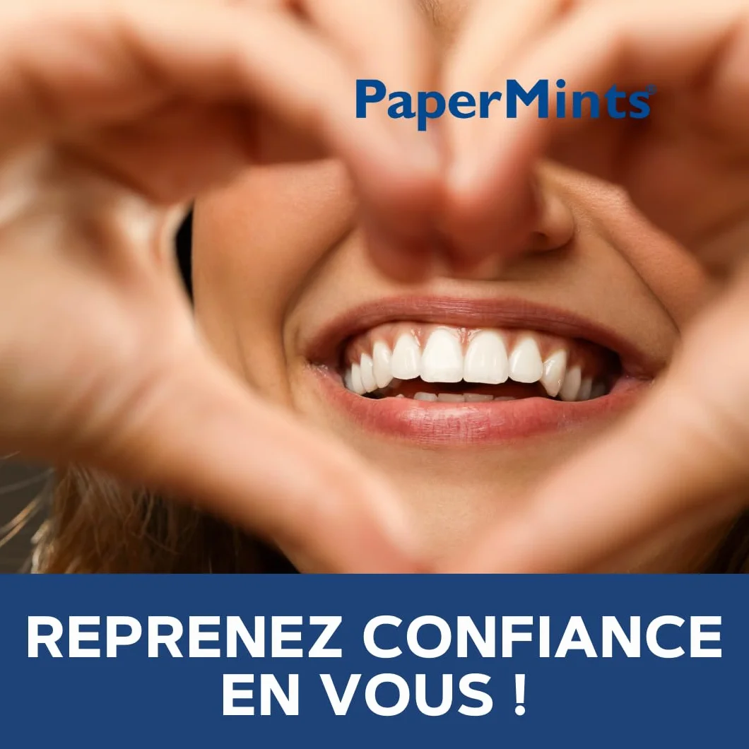 PAPERMINTS Billes à la Menthe Haleine Fraîche Bonbon Menthol Sans Sucre 60 Billes