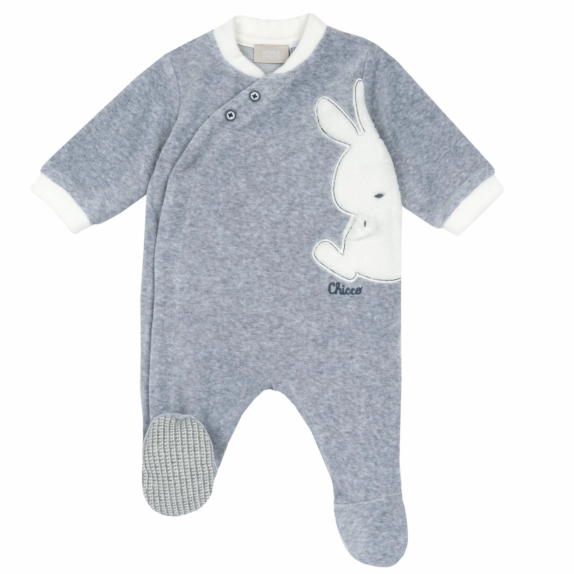 Chicco Grenouillère Bébé Chenille Chaude Douce Ouverture Frontale Hiver 0-24 Mois