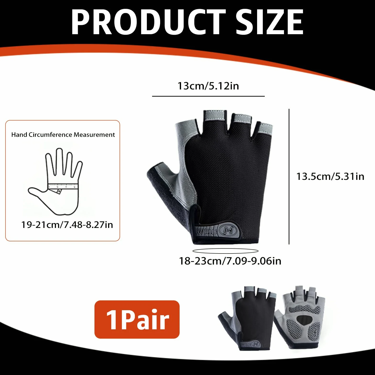 Gants Cyclisme Demi-Doigts, Protection Paume Silicone, Antidérapants Absorbant Chocs Respirant pour VTT Gym