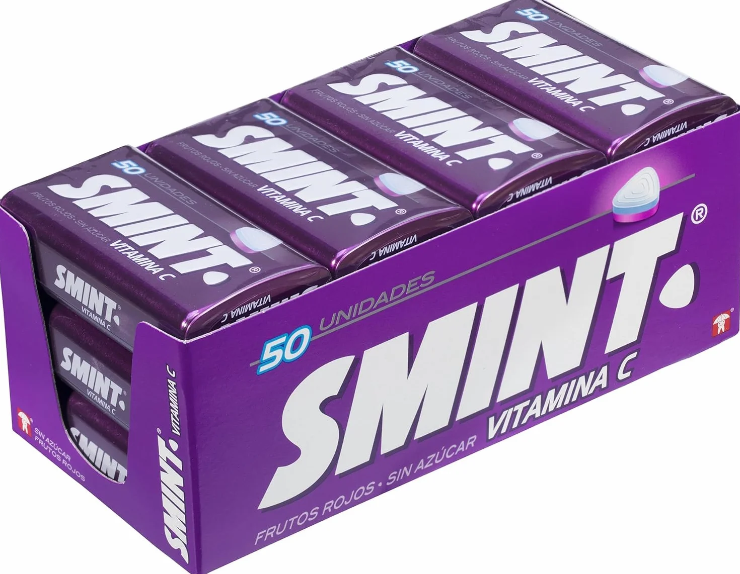 Smint Dose Frutos Red, comprimés de caramel sans sucre, 12 unités de 35 g, 420 g au total