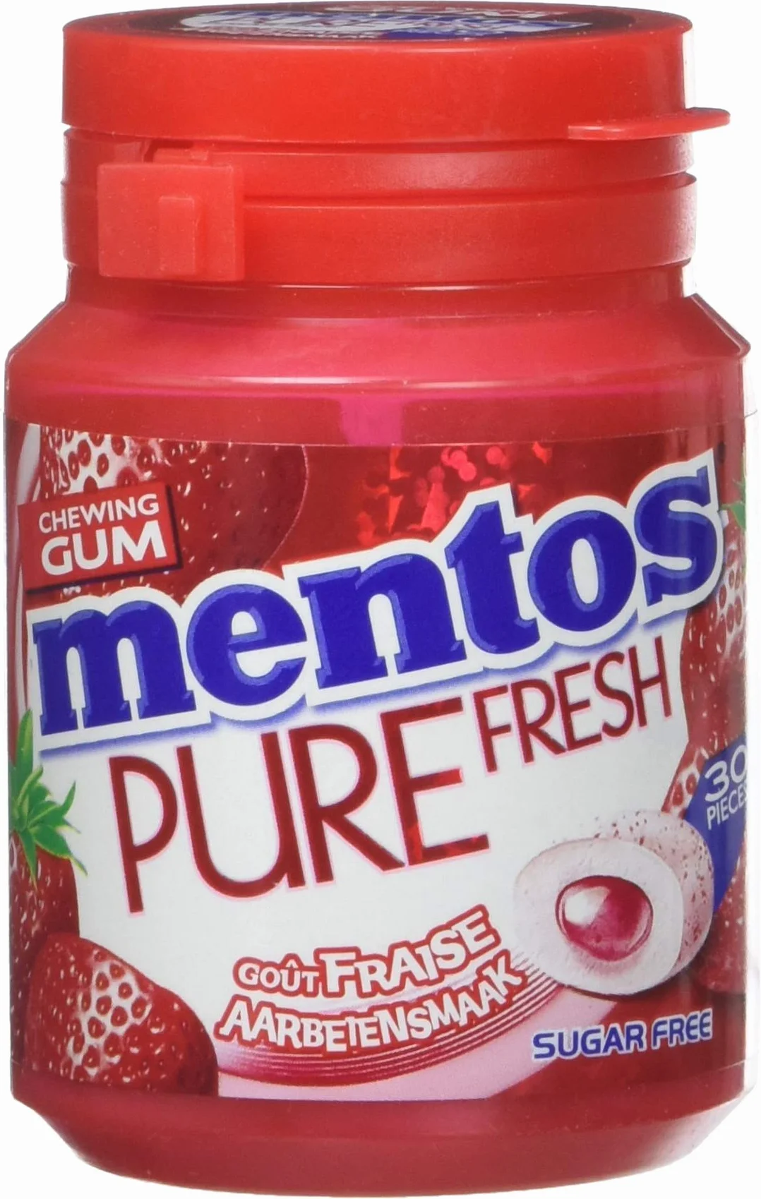 Mentos Gum pure fresh fraise set de 6 boîtes 360 g