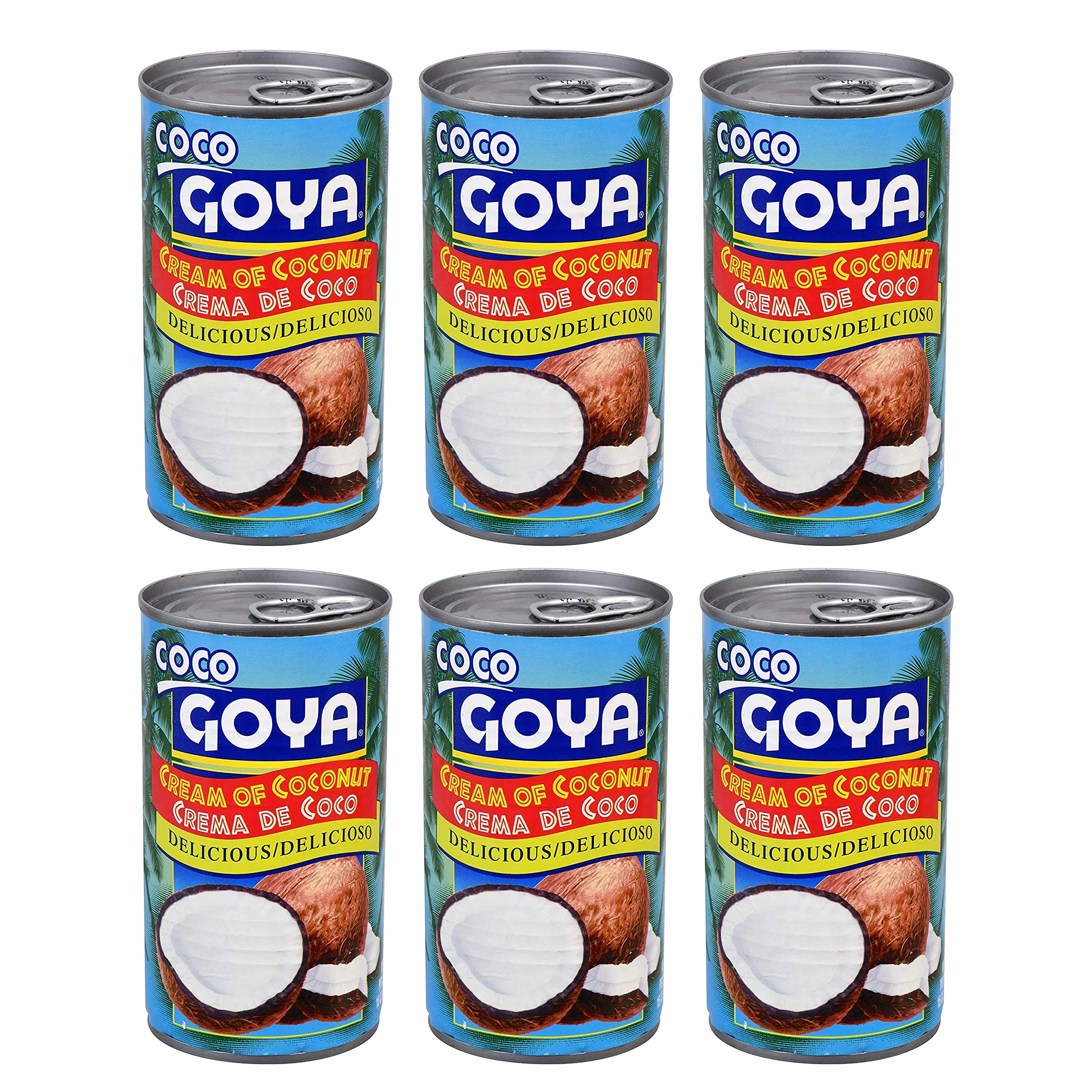 Goya Crema de Coco Lot de 6 crèmes de noix de coco 2,5 l