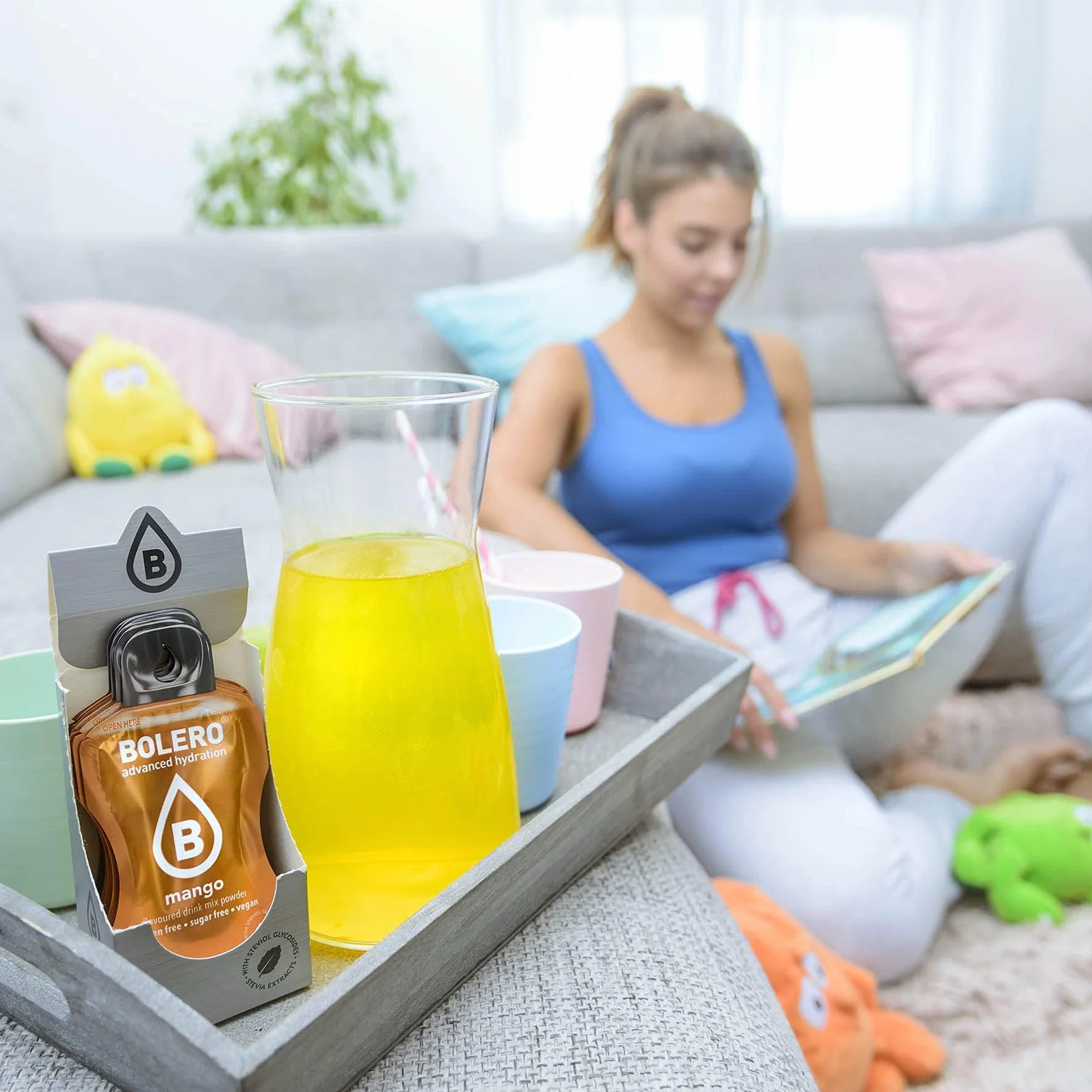 Boisson Boléro BERRY MIX | 24x9g I boisson rafraîchissante en poudre sans sucre édulcorée à la stévia | Vitamine C | pour diabétiques | arômes de baies | boissons pour la famille et les amis