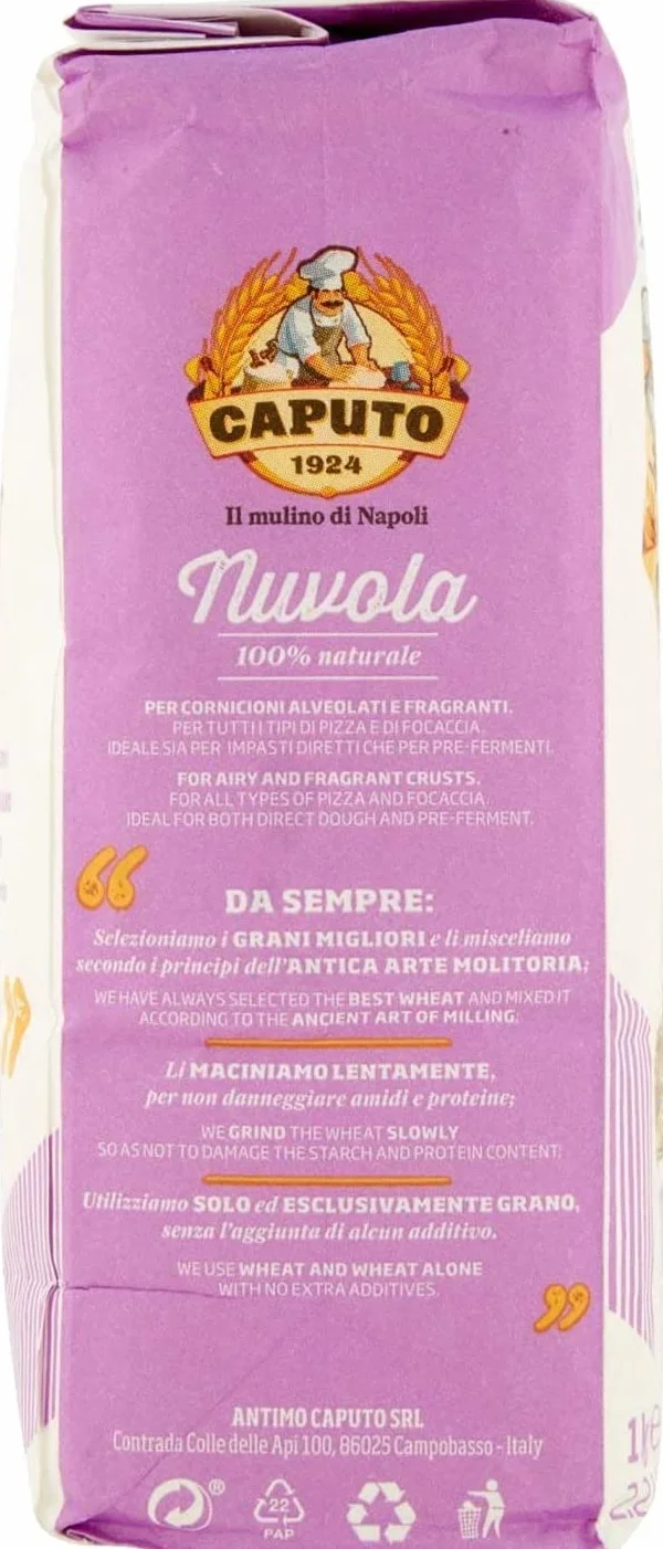 Farina Molino Caputo Nuvola Pizza Napoli Farine pour pâte légère 1 kg 100 % naturelle