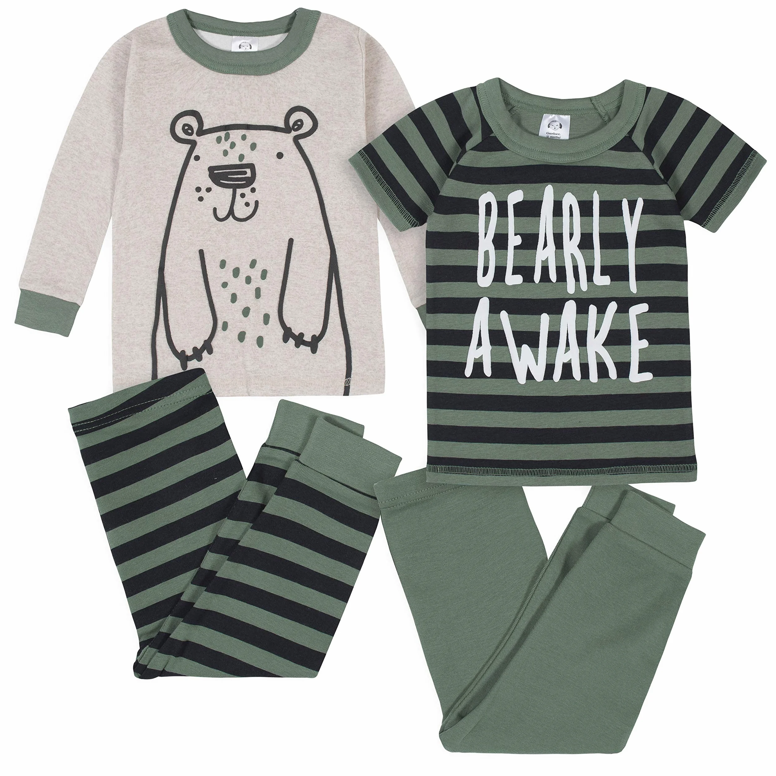 Gerber Toddler Snug Fit 4-Piece Pajama Set