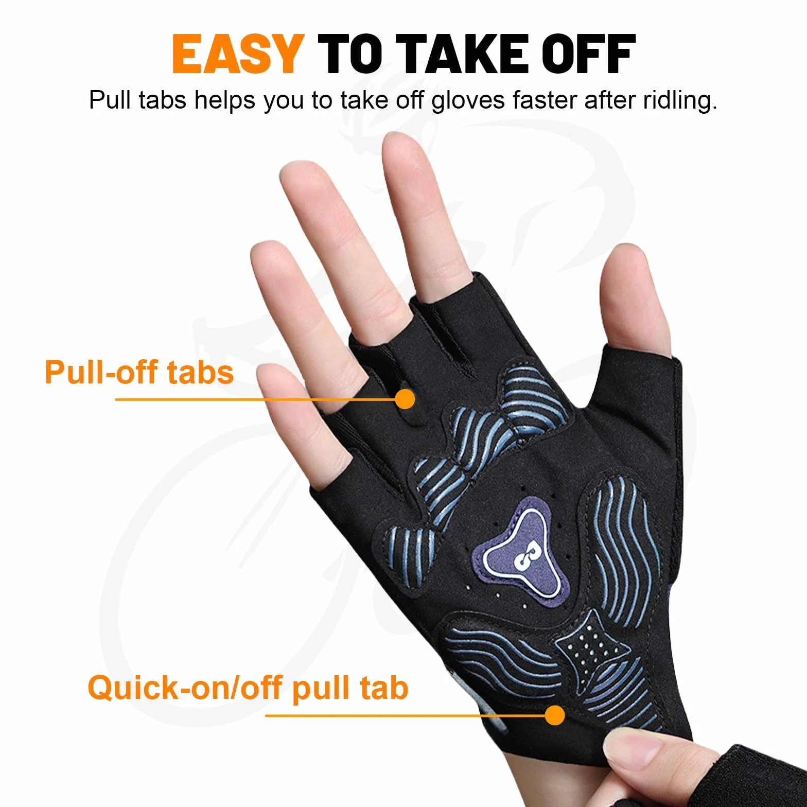 Flintronic Gants de Cyclisme Demi-Doigts Hommes Femmes, Mitaines VTT Rembourrés Antidérapant Respirants