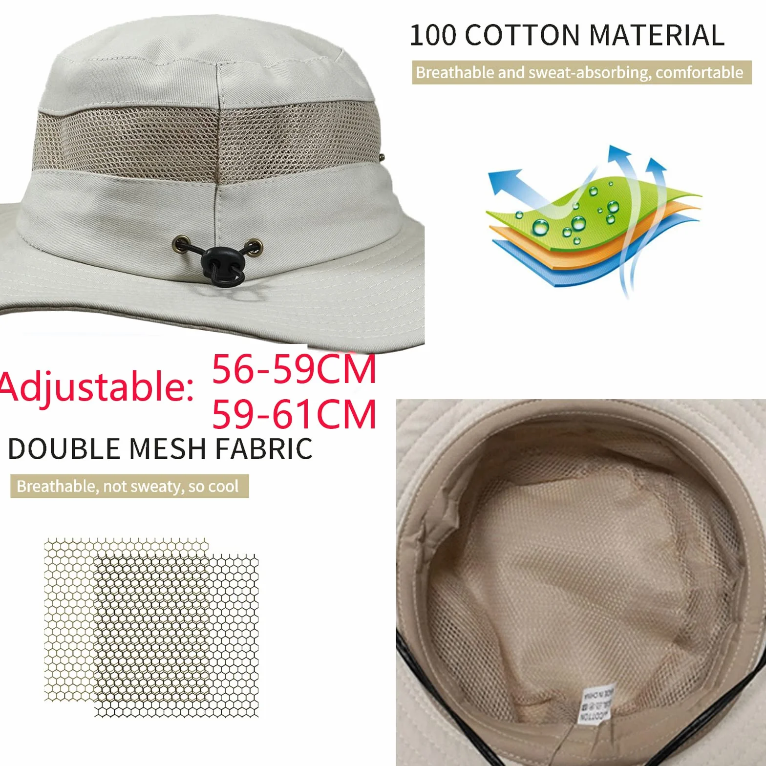 Chapeau Soleil Bob Pliable Anti UV Hommes Plage Ajustable Casquette Safari Pêche