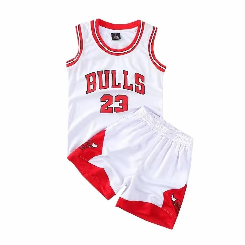 Maillot Basketball Enfant 2 Pièces Sans Manches + Pantalon Court Tenue Basket Garçon Fille