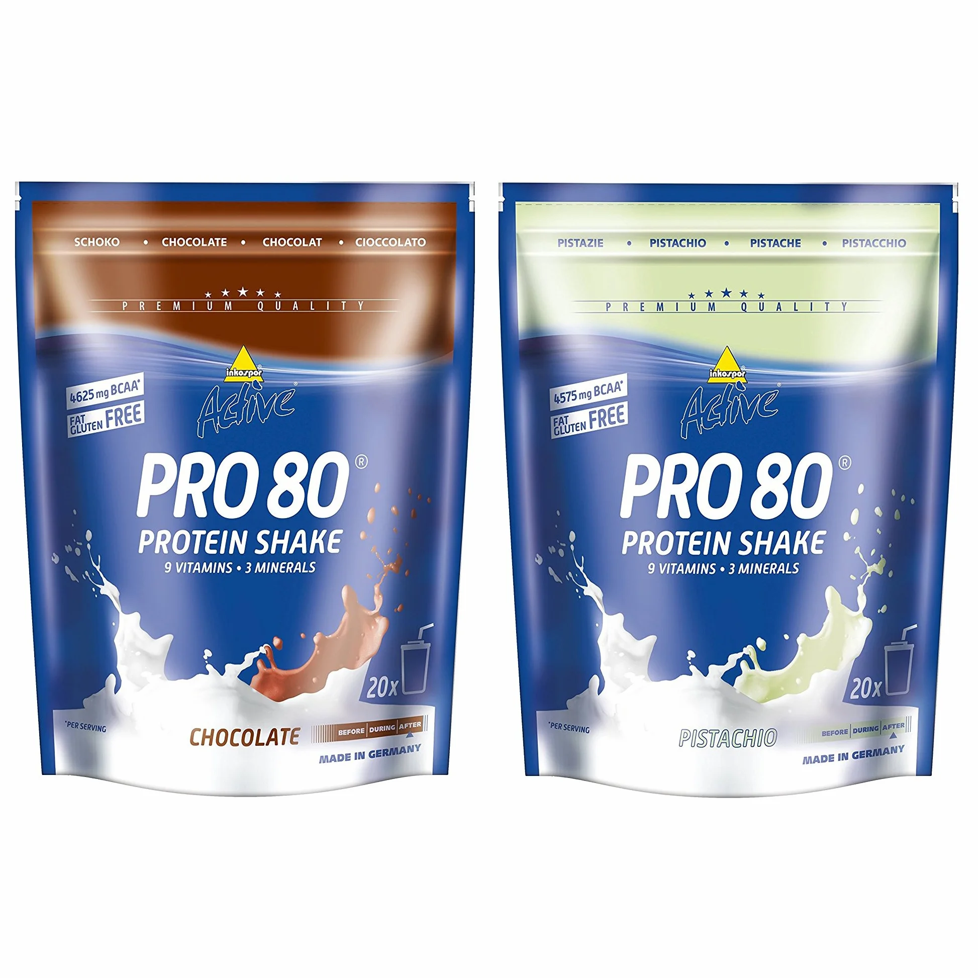 Shake protéiné Inko Active Pro 80 sacs 2 mix Pack (2 x 500 g) 1er Pack de 1 (1 x 1 kg)