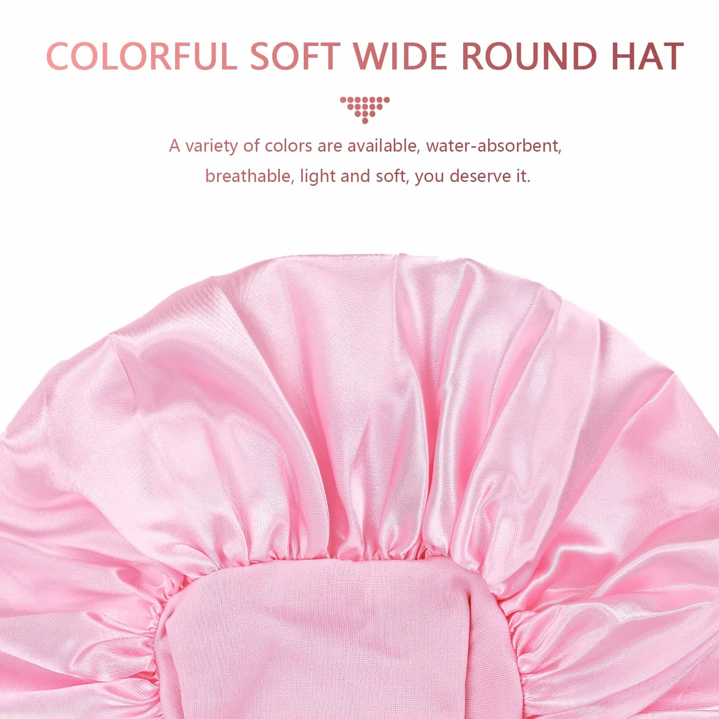 Bonnet Satin Cheveux Afro pour Femmes, Bonnet de Nuit en Soie (Motif de Rose: Noir+Rose)