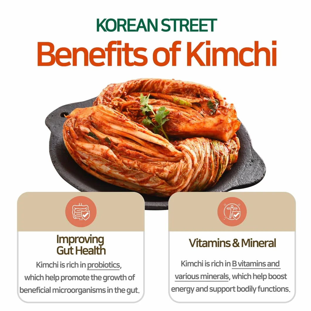 [Korean Street] Halmoni Kimchi en Conserve (160g x 12) – Kimchi Traditionnel Coréen, Sans MSG ni Conservateurs Artificiels, Chou Napa Pimenté, Goût Authentique de Grand-Mère Coréenne