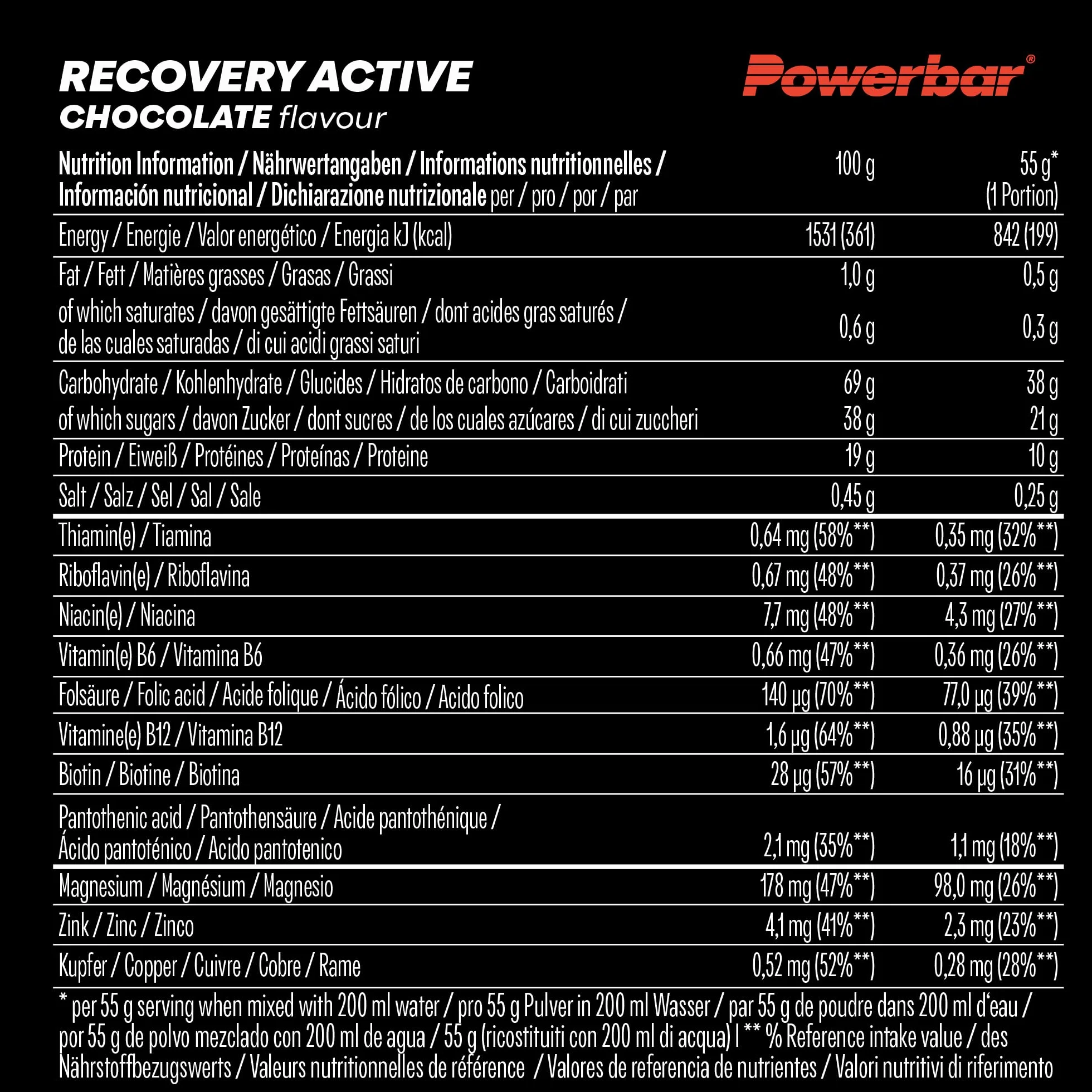 Powerbar Recovery Regenaration Drink (1210g) Chocolat - Intra- et post-entraînement - Post-entraînement