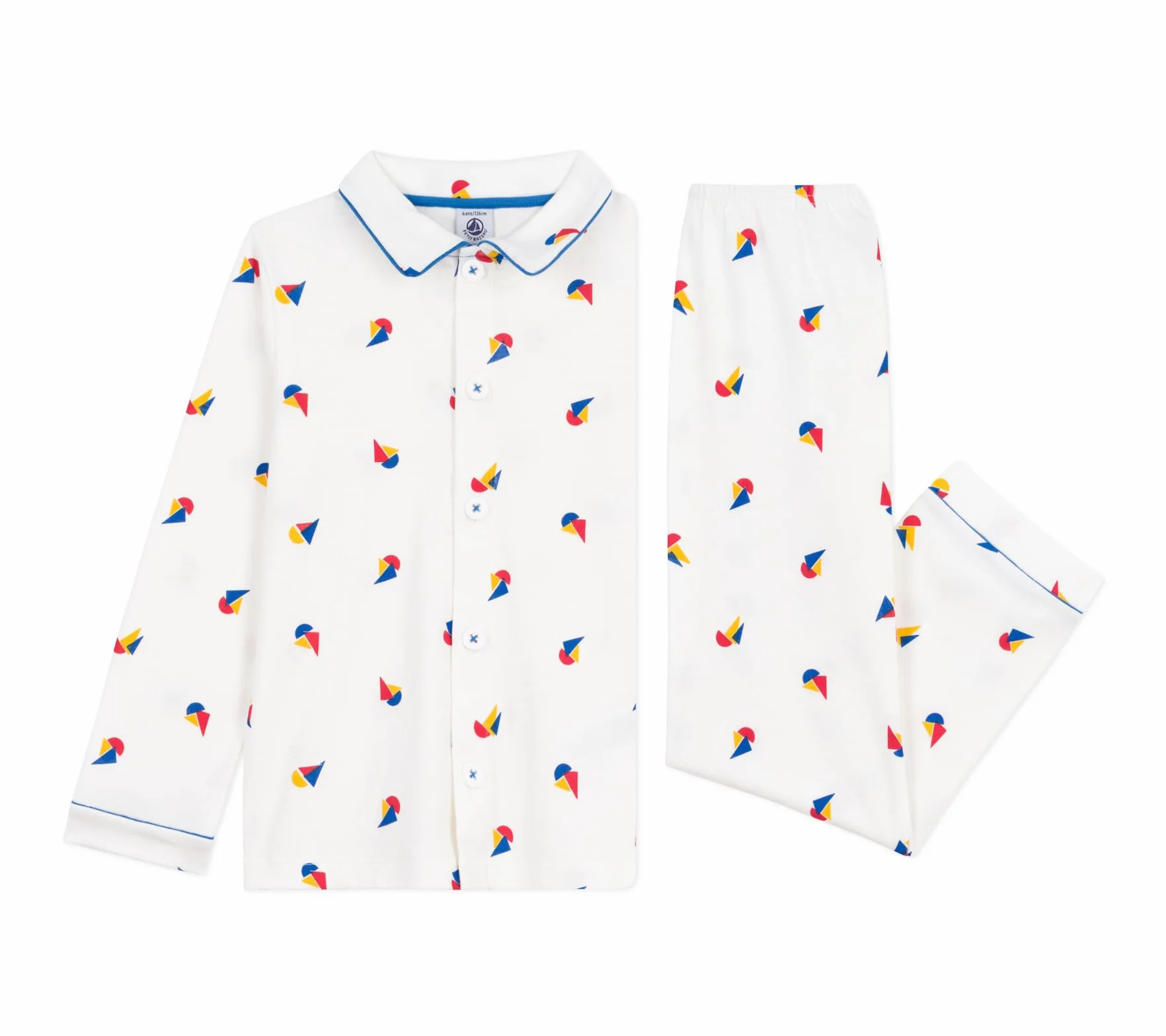 Petit Bateau Pyjama Boutonné Enfant Coton Imprimé Garçon Lot de 1