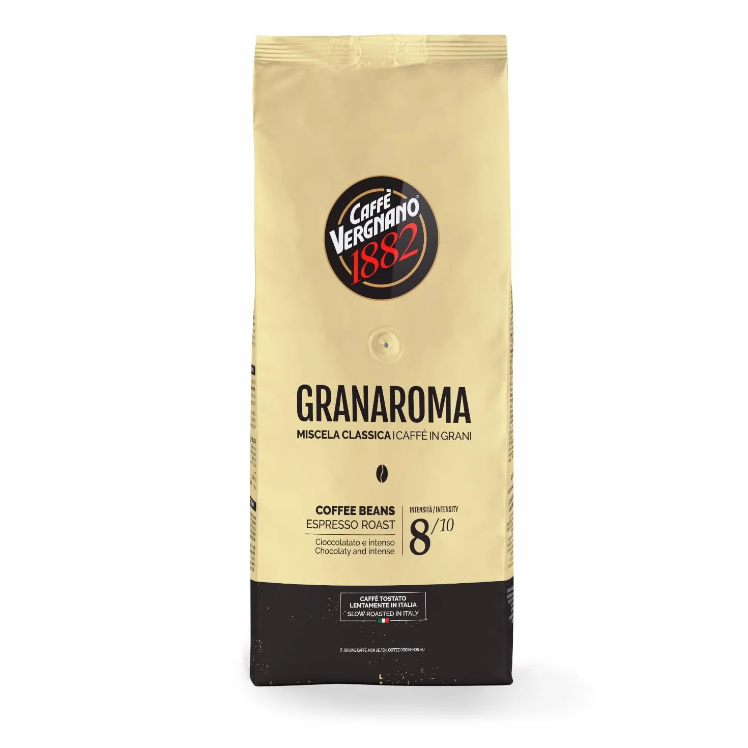 Caffè Vergnano 1882 Grains de café Granaroma - 1 kg (1 paquet)