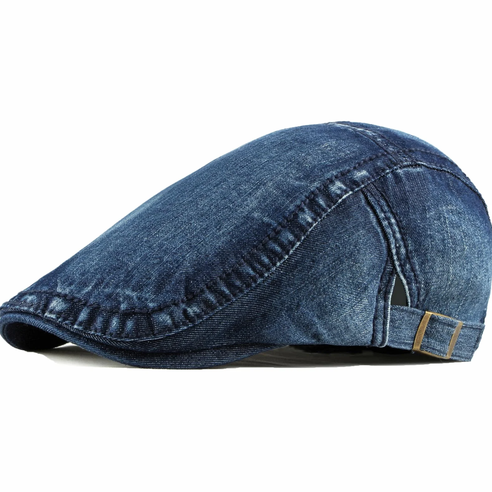YAMEE Béret Homme Denim Classique Réglable Protection Solaire Unisexe Vintage 55-60cm