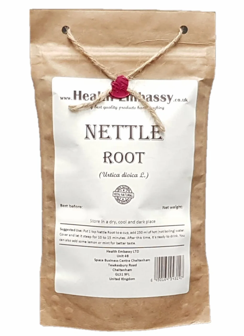 Health Embassy Racine d'Ortie Tisane | Urtica Dioica L | Nettle Root Tea (50g)