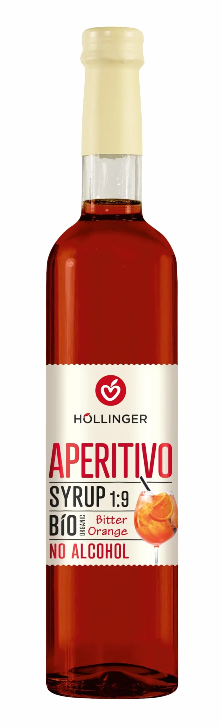 Höllinger Sirop à cocktail bio aperitivo - vegan, bouteille en verre 3x500ml - cocktail sans alcool