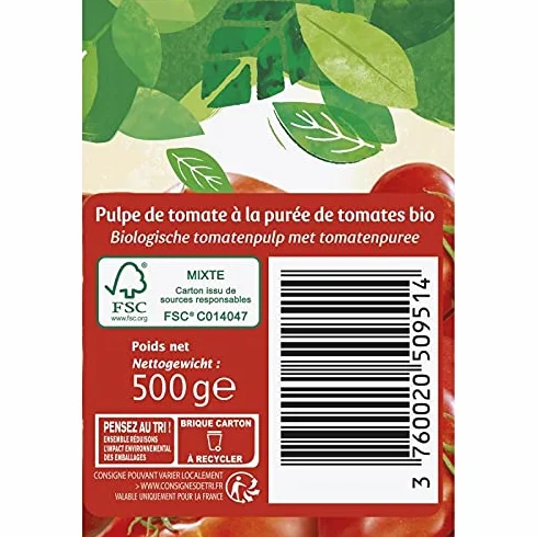 JARDIN BIO ÉTIC PULPE DE TOMATE BIO BRIQUE 500G - JARDIN BIO ETIC - LOT DE 4 - Offre Special