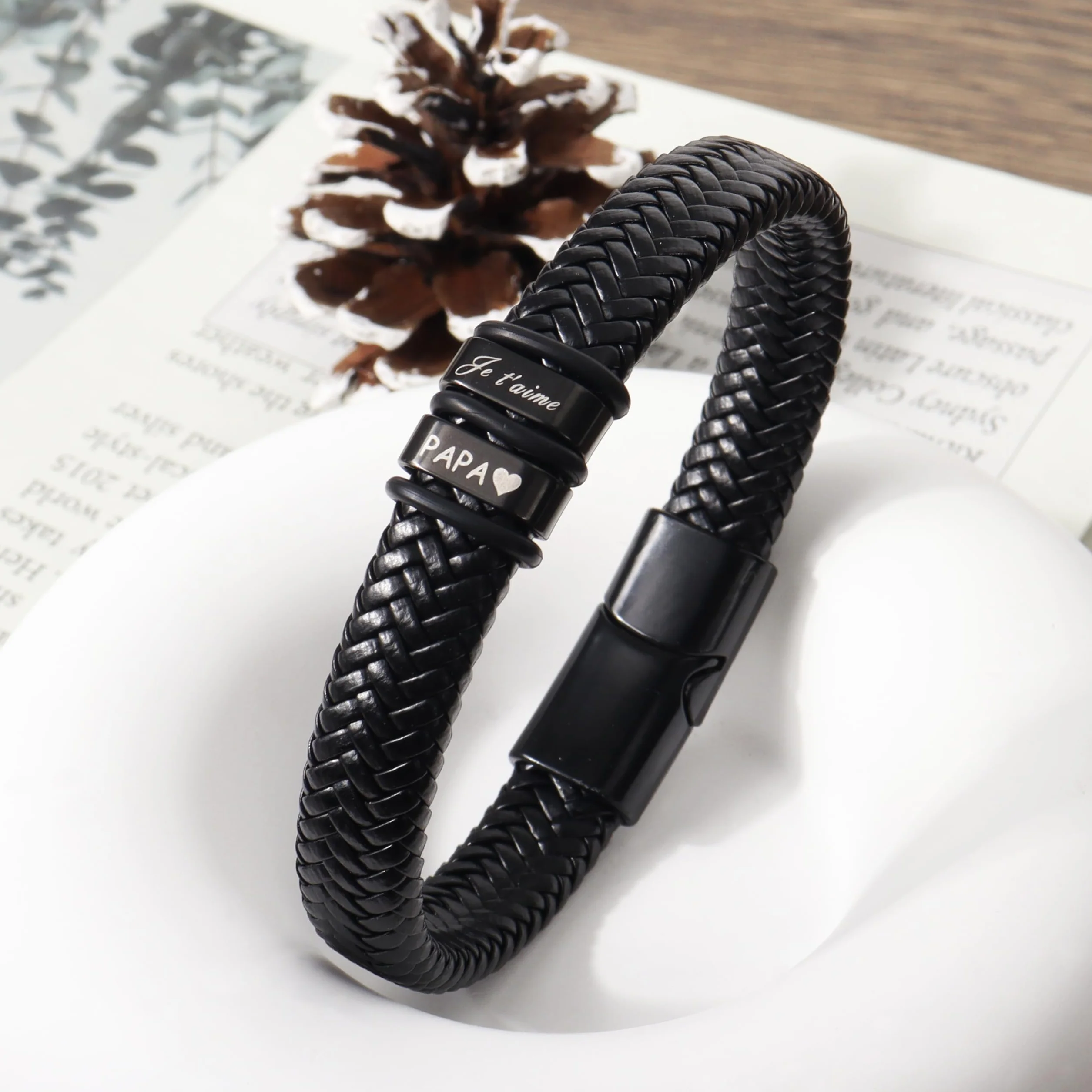 Merclix Bracelet Homme Cadeau Noel Anniversaire Fete Des Peres Saint Valentin