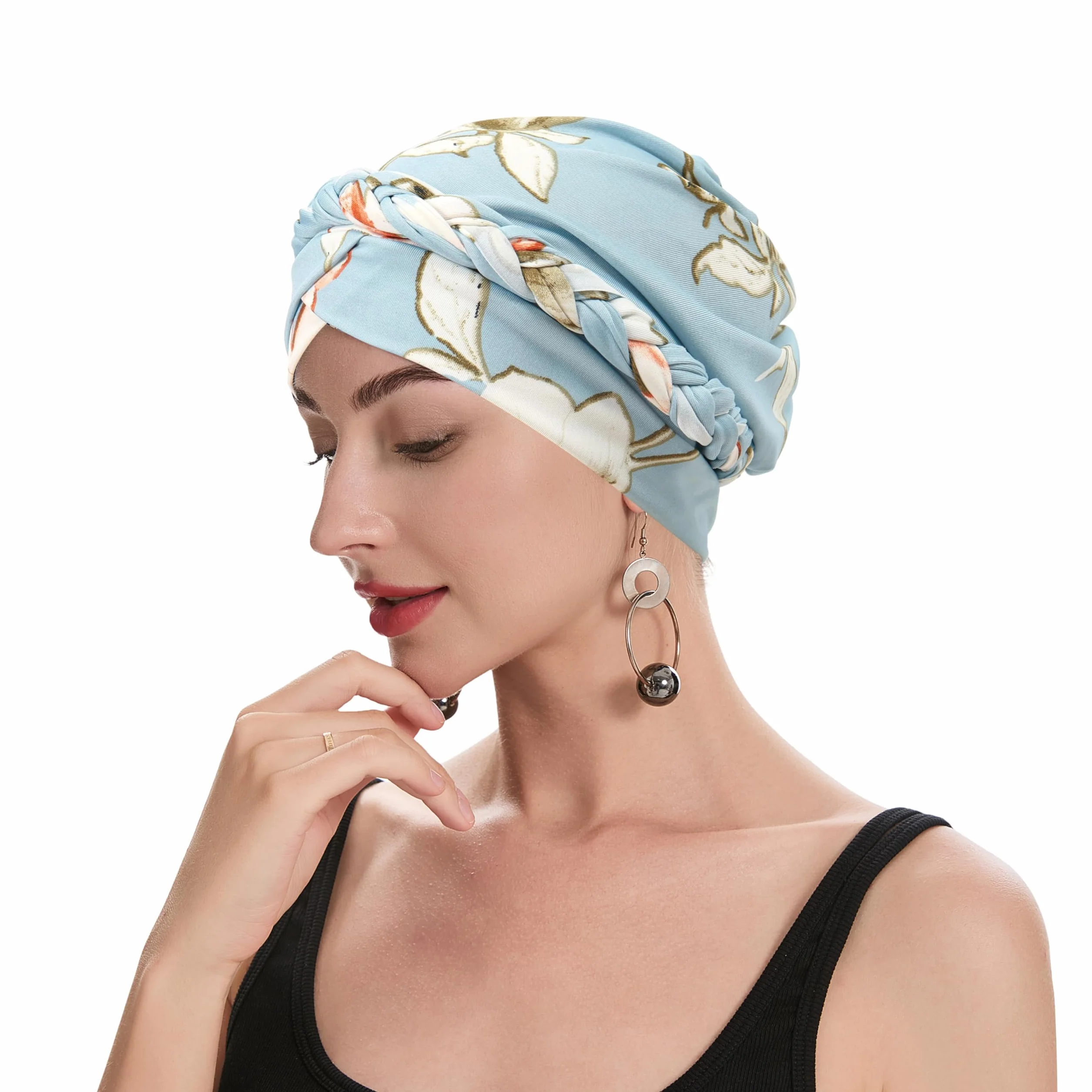 ZLYC Bonnet de Chimio pré-noué pour Femme Turban léger