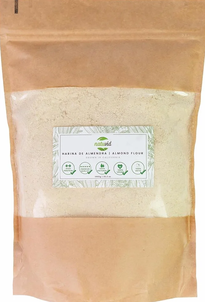 Farine d'amande crue moulue et épluchée 100% naturelle | KETO Diet Friendly | 1 kg | Végétalien et Végétarien