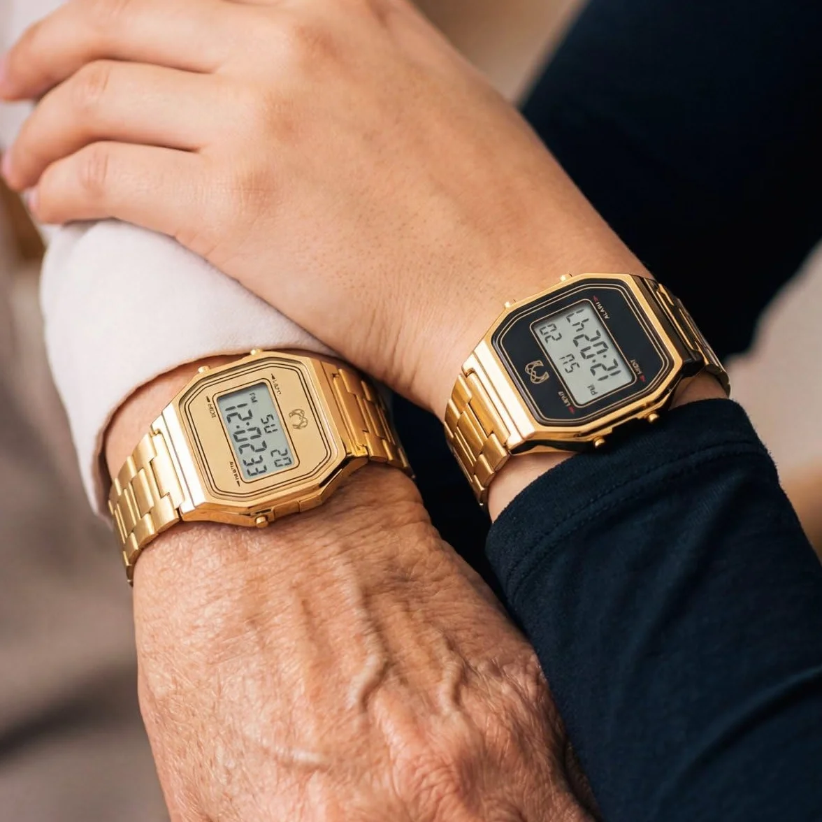 Montre numérique femme bracelet cadran vintage quartz élégante