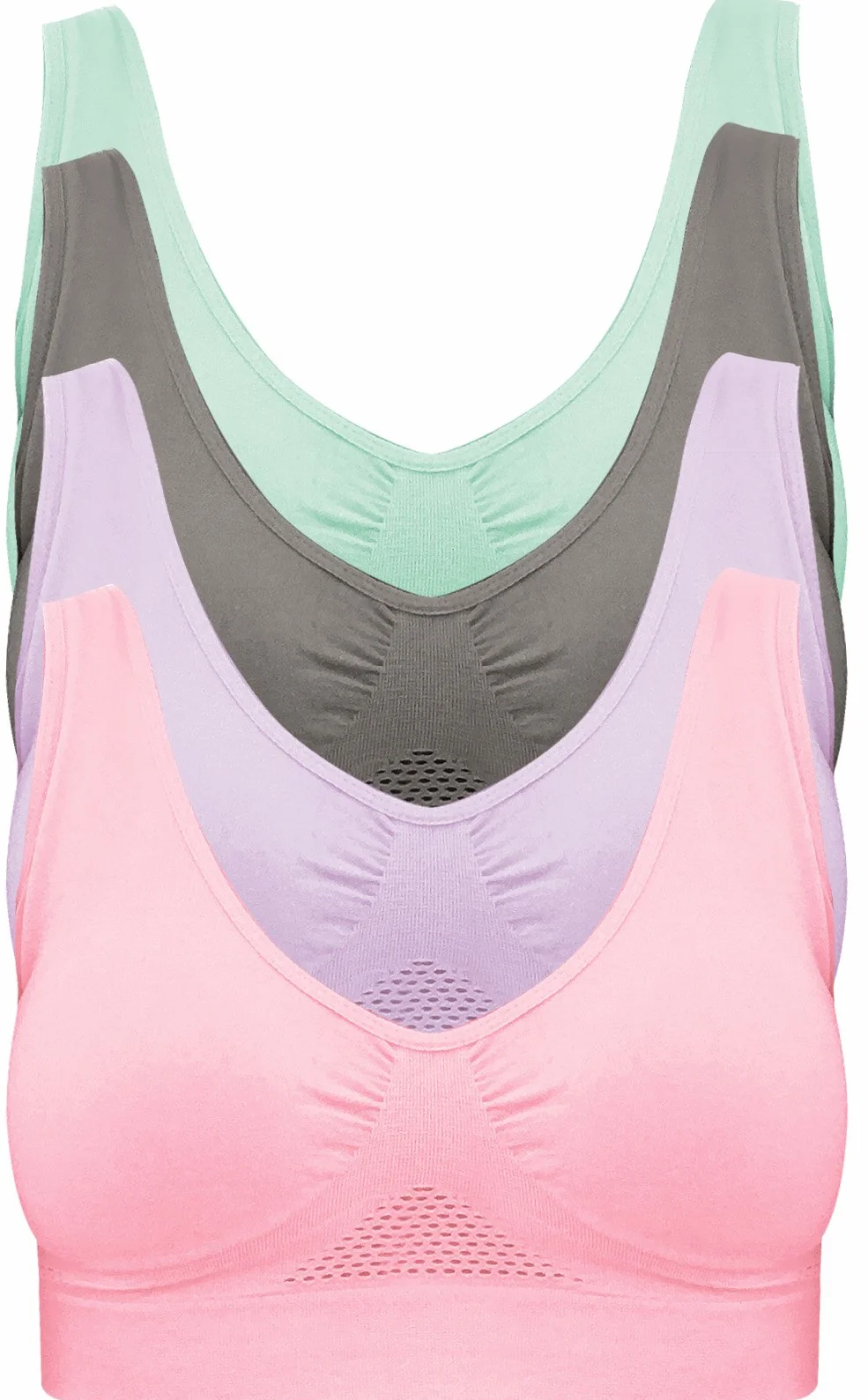 Soutien-Gorge sans Armatures Lot de 4 Sport sans Couture Confortable