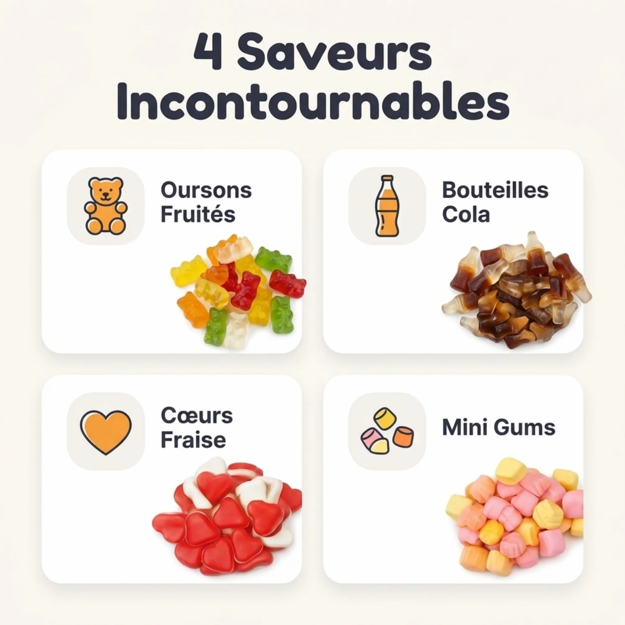 Nordthy Bonbons Gélifiés Sans Sucre 290g – Mélange de Gummies Danois – Oursons, Bouteilles Cola, Cœurs & Mini Gums – Confiserie Faible en Calories