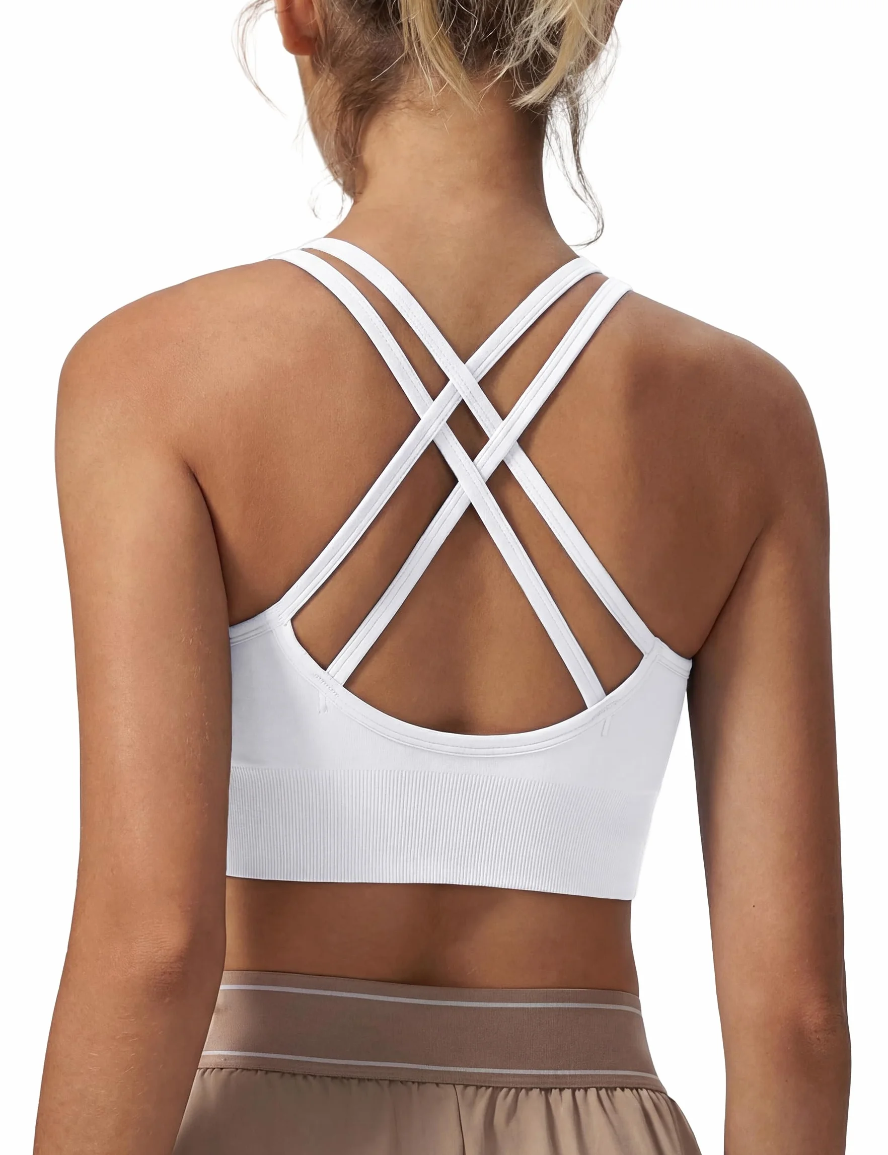 Soutien Gorge Sport Femme sans Armature Rembourree Fitness Jogging Yoga S-XL