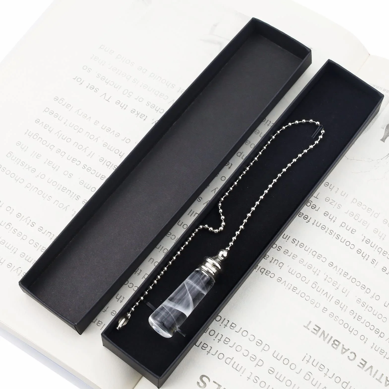 Boîte-cadeau de bijoux en carton rectangulaire avec éponge pour collier bracelet (noir)
