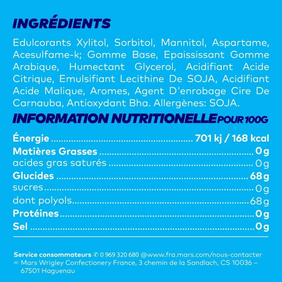 FREEDENT Chewing-gum goût Fraise sans sucres 60 dragées 84g