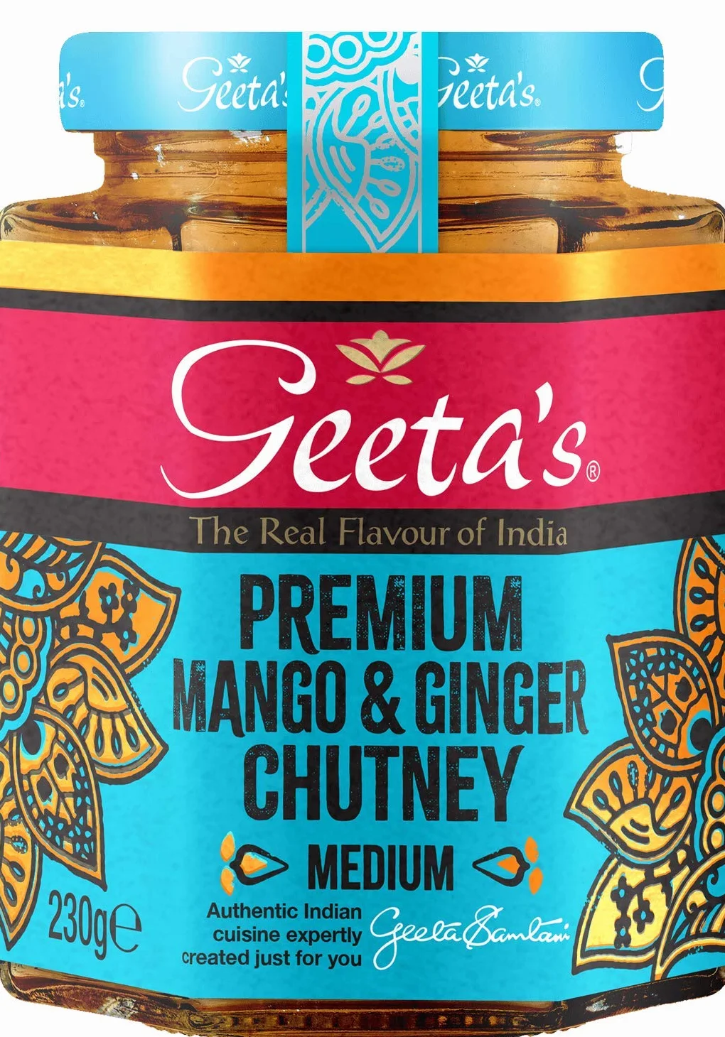 Geeta Chutney Mangue et gingembre 230 g