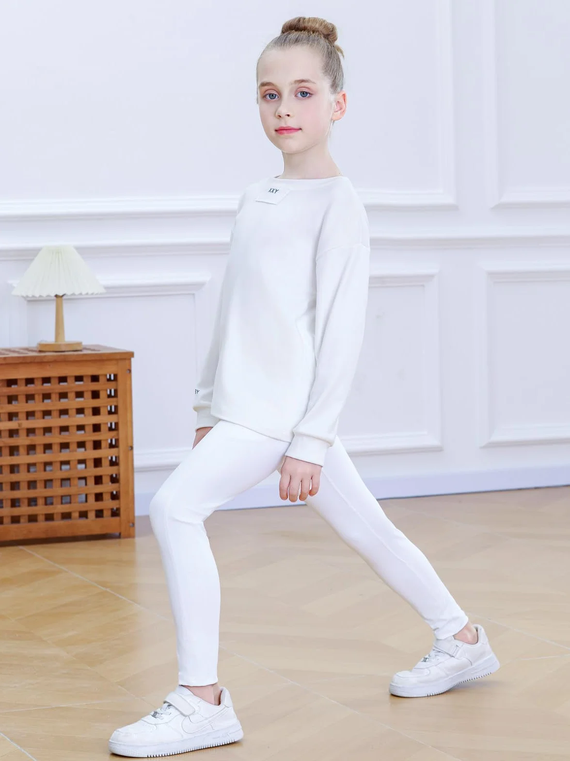 Leggings Sport Fille Taille Elastique Pantalon Yoga 5-12 Ans