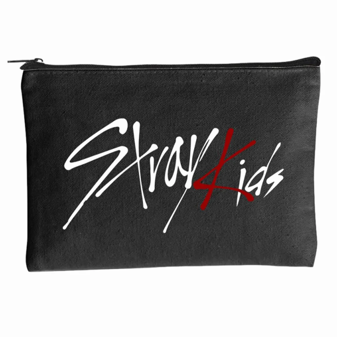 Stray SKZ Portefeuille unisexe Sac de Stockage en Toile Trousse Kpop Kids Merch École