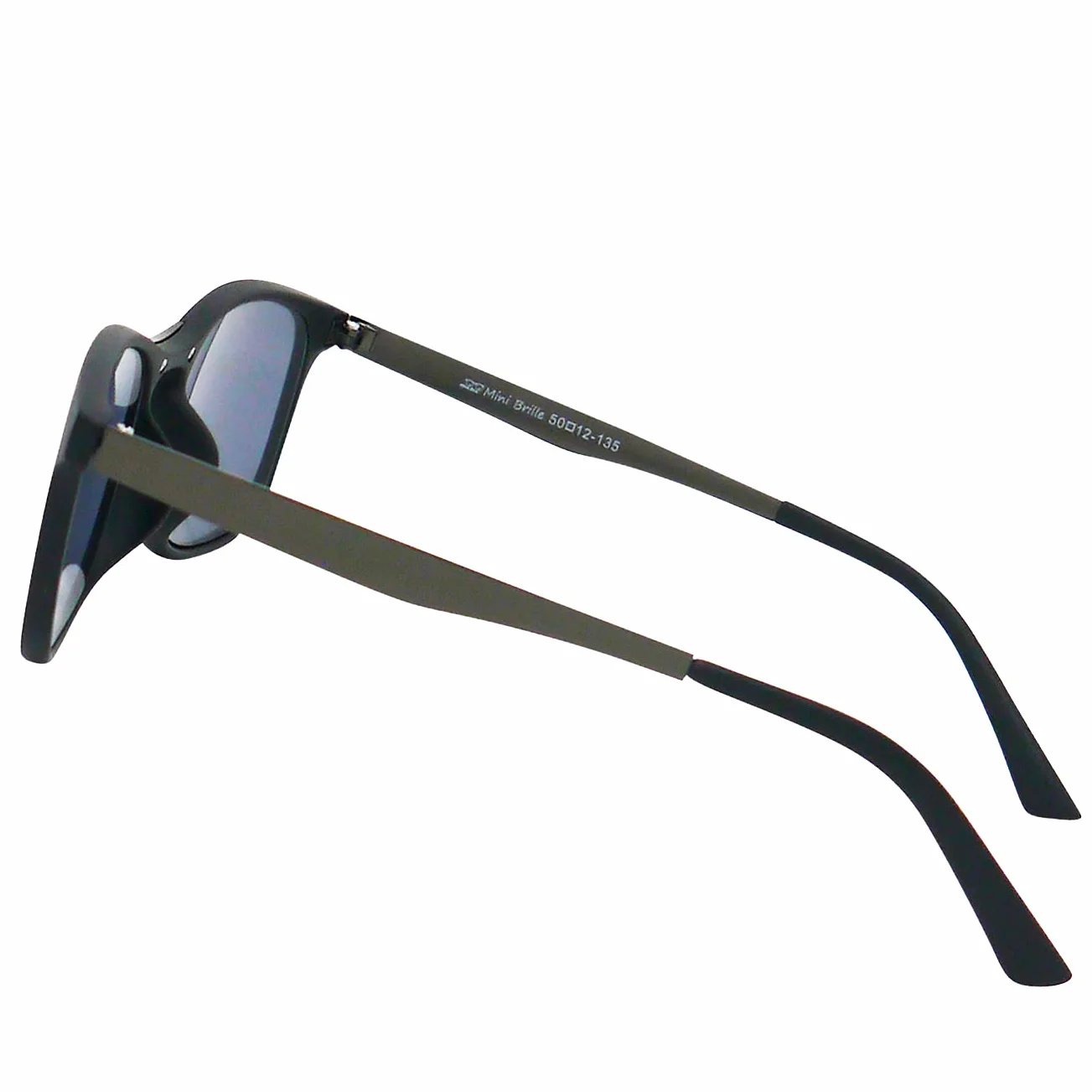 Lunettes de Soleil de Lecture Rectangles Tendance Monture Plastique Branches Métal Noir
