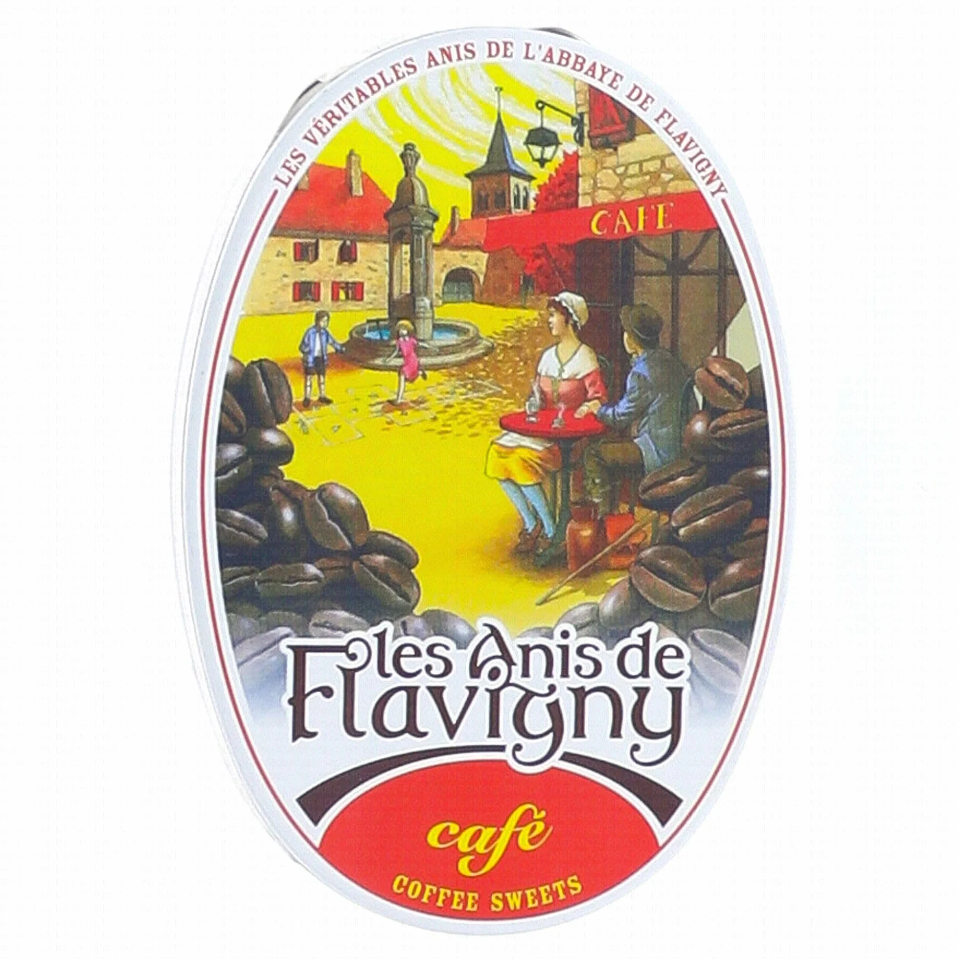 Anis de Flavigny Bonbons à l'anis Boîte Ovale 50 g Cafè