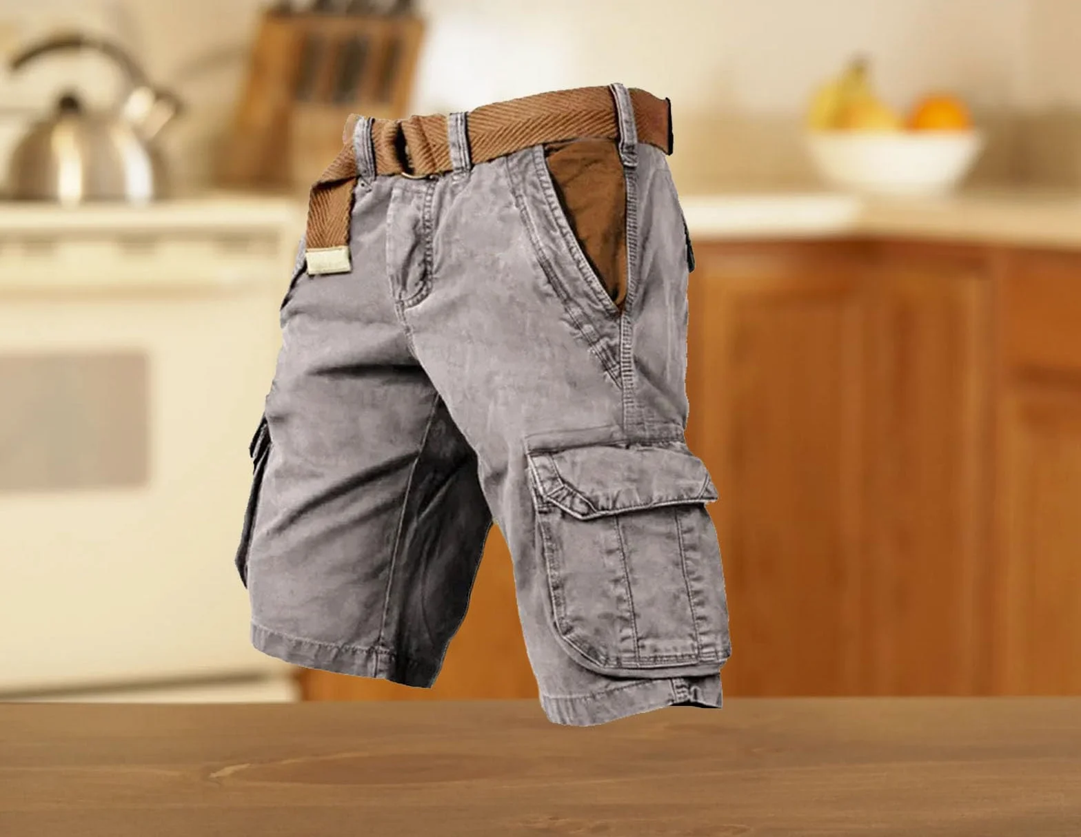 Short cargo tactique multi-poches pour homme randonnée plein air séchage rapide léger extensible camouflage