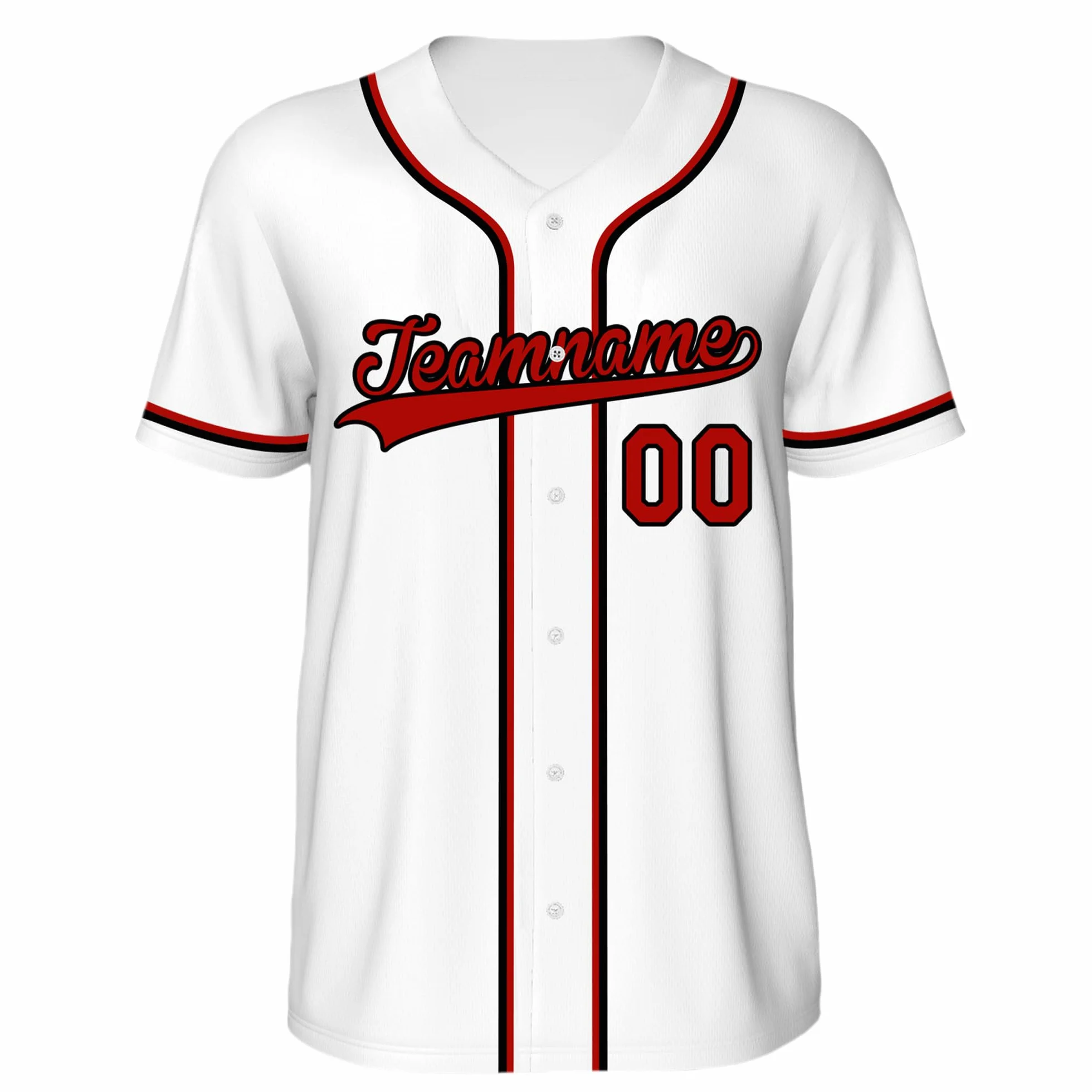 Maillot de Baseball Personnalisé Imprimé Nom Numéro Hommes Femmes Uniformes Boutonnés