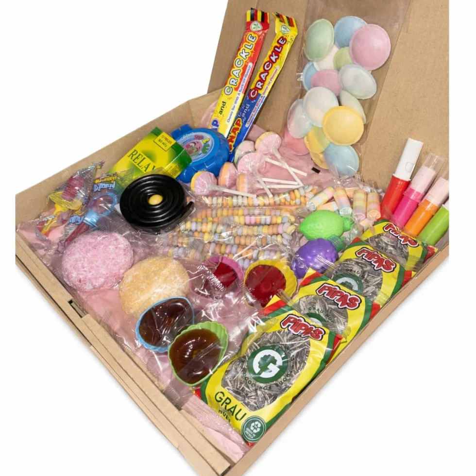 Assortiment de confiseries rétro de qualité - Box à bonbons d'antan - Box à bonbons rétro - 56 pièces - Cadeau idéal pour toutes occasion