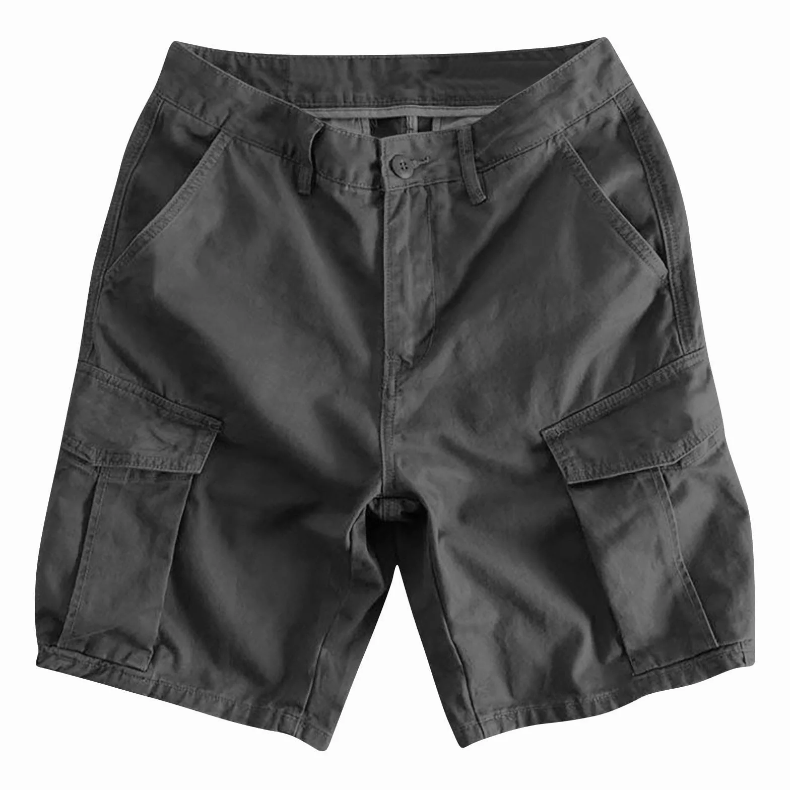 Short Cargo Homme Coton Ceinture Élastique Grande Taille S-4XL