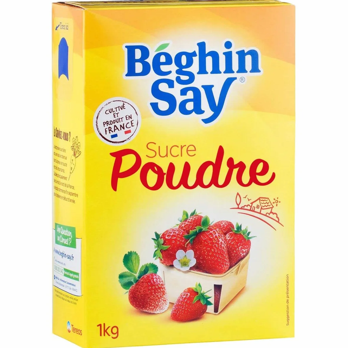 Béghin Say Sucre Poudre 1Kg (lot de 6)