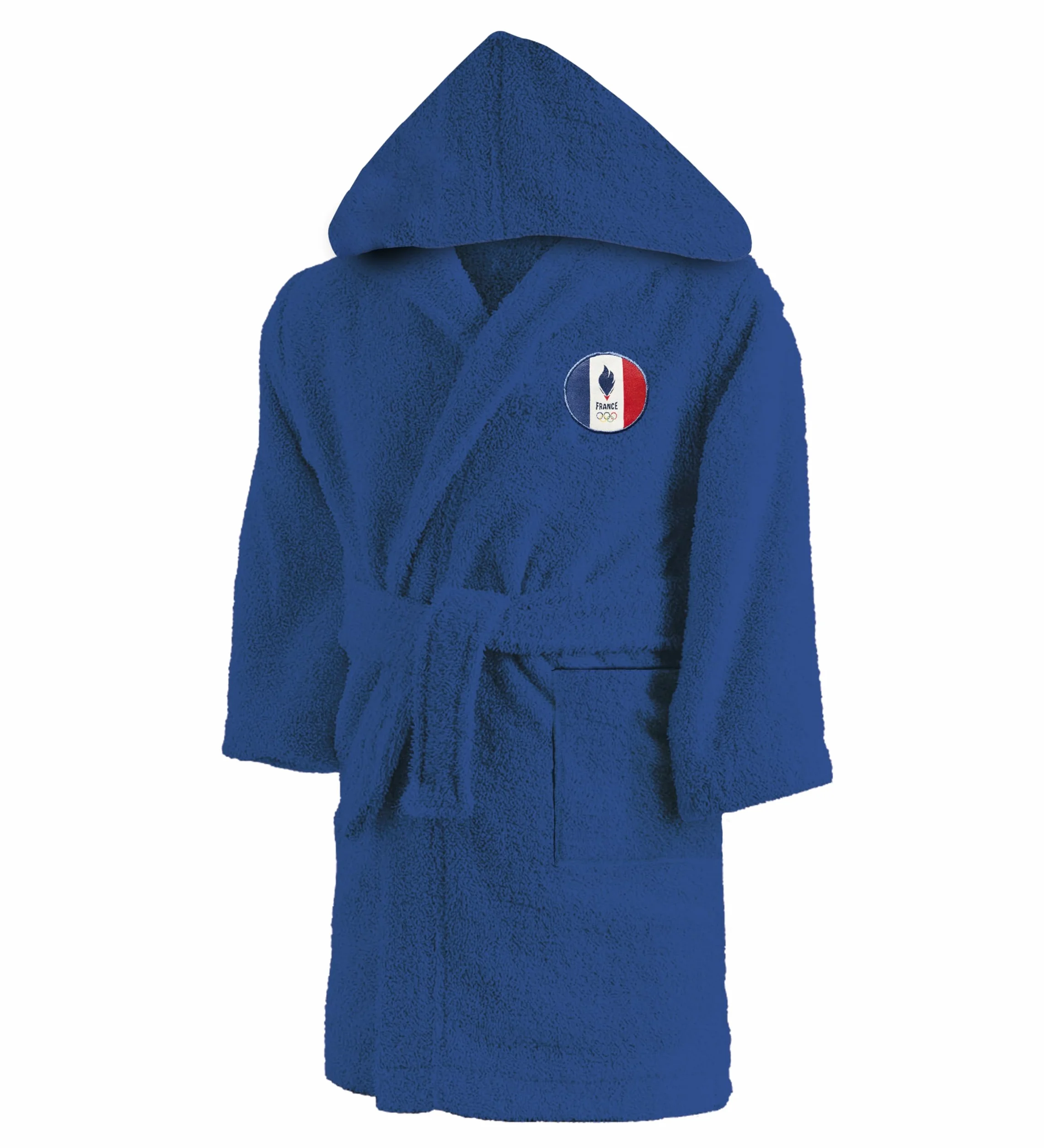 OMYDREAM PARIS Peignoir Enfant 100% Coton OEKO-TEX Taille 6/8 ans Bleu