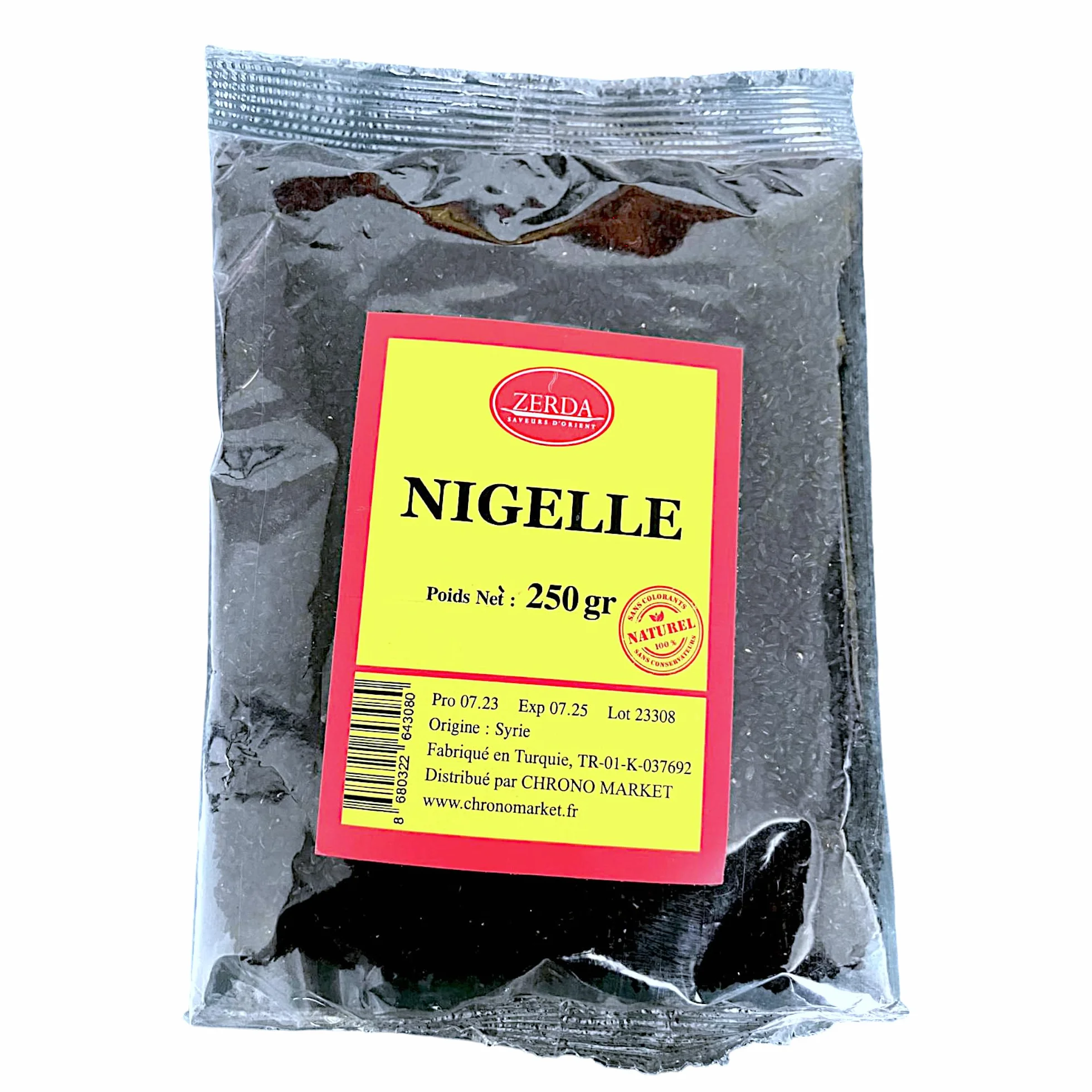 Graines de Nigelle 250g | ZERDA | Haute Qualité | 100% Naturel, Nutrition, Sans Colorant ni Conservateur