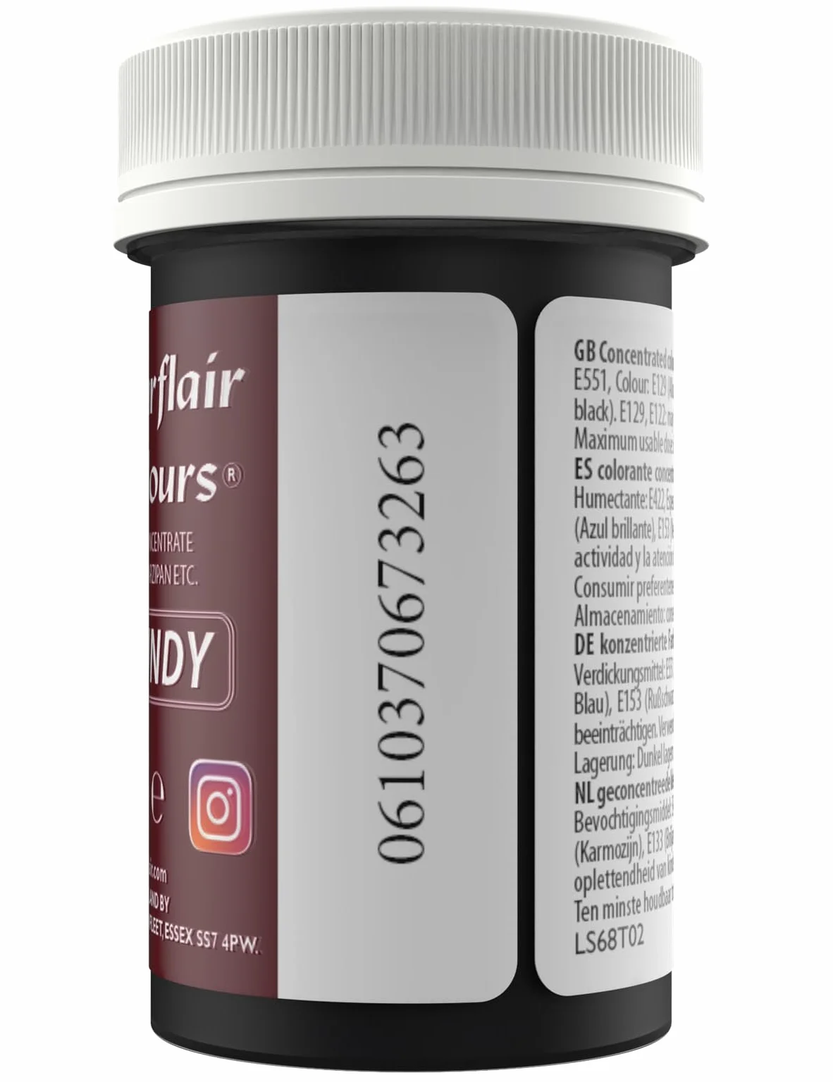 Sugarflair Colours Spectral Concentrated Paste Colours Burgundy - Bourgogne - Colorant Alimentaire Pâte, Nourriture Dye pour Fondant et Massepain - 25g