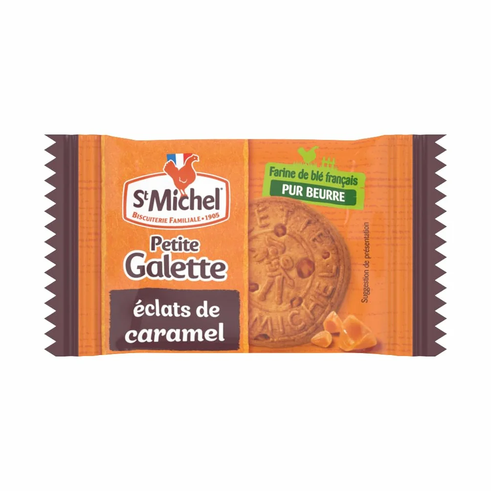 Saint-Michel - Petites Galettes au Caramel - Lot de 400 Sachets Individuels - Idéal Pause Café