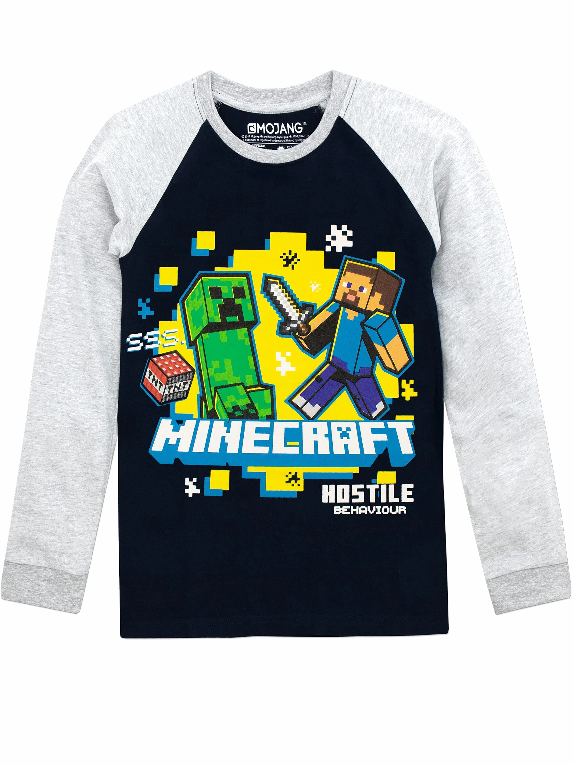 Minecraft T-Shirt à Manches Longues Garçon