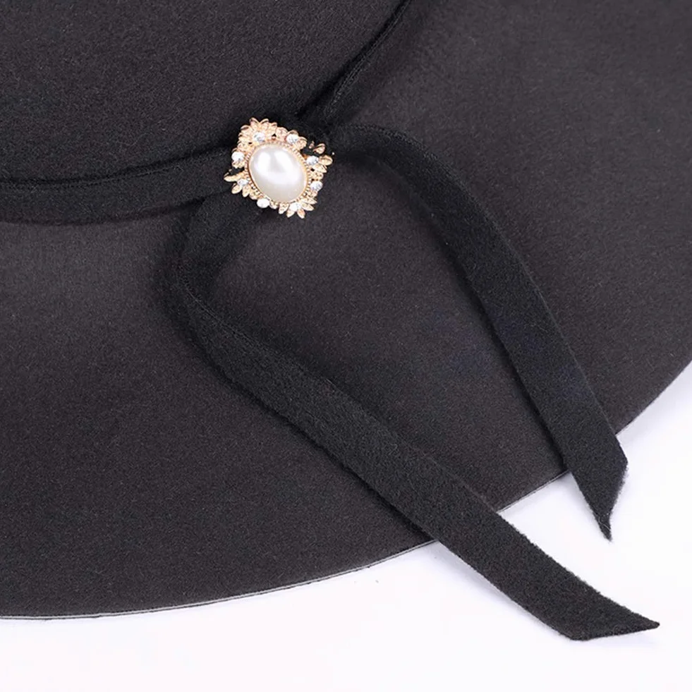 IBLUELOVER Chapeau Hiver Femme Chaud en Feutre Laine Vintage Jazz Hat Pliable Bowler Hats Capeline