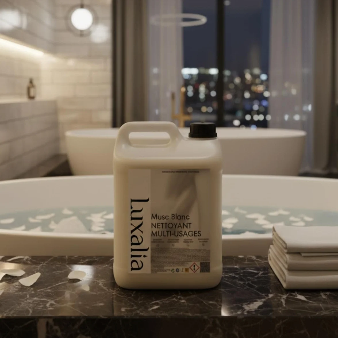 Nettoyant Sol & Multi-Usages Musc Blanc - Sols & Surfaces - Hautement Parfumé & Ultra Efficace - 5 Litres - LUXALIA